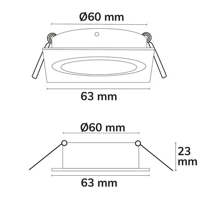 Inbouwframe | MR11 | kantelbaar | vierkant