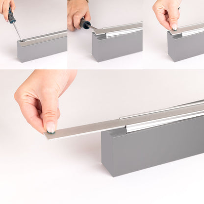 HALON | Aluminium profiel | armatuurprofiel | zilver gepoedercoat | klikbare koelstrip