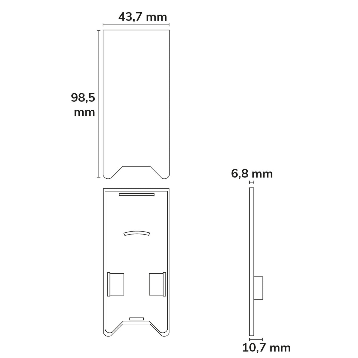 HALON | Profielaccessoire | Eindkap EC120 met lichtsluis | voor U-cover C63 | wit | 2 stuks