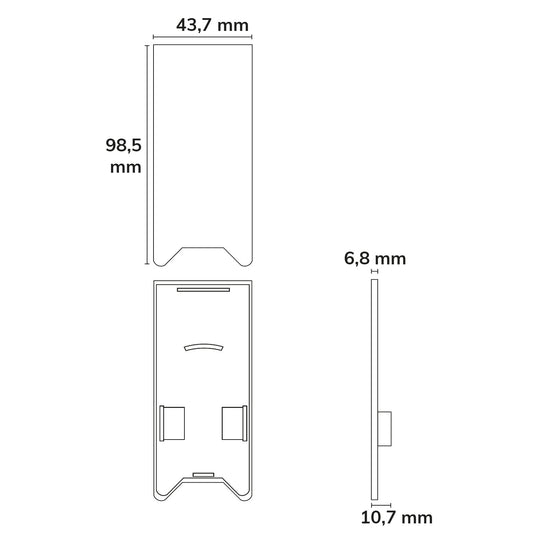 HALON | Profielaccessoire | Eindkap EC120 met lichtsluis | voor U-cover C63 | wit | 2 stuks