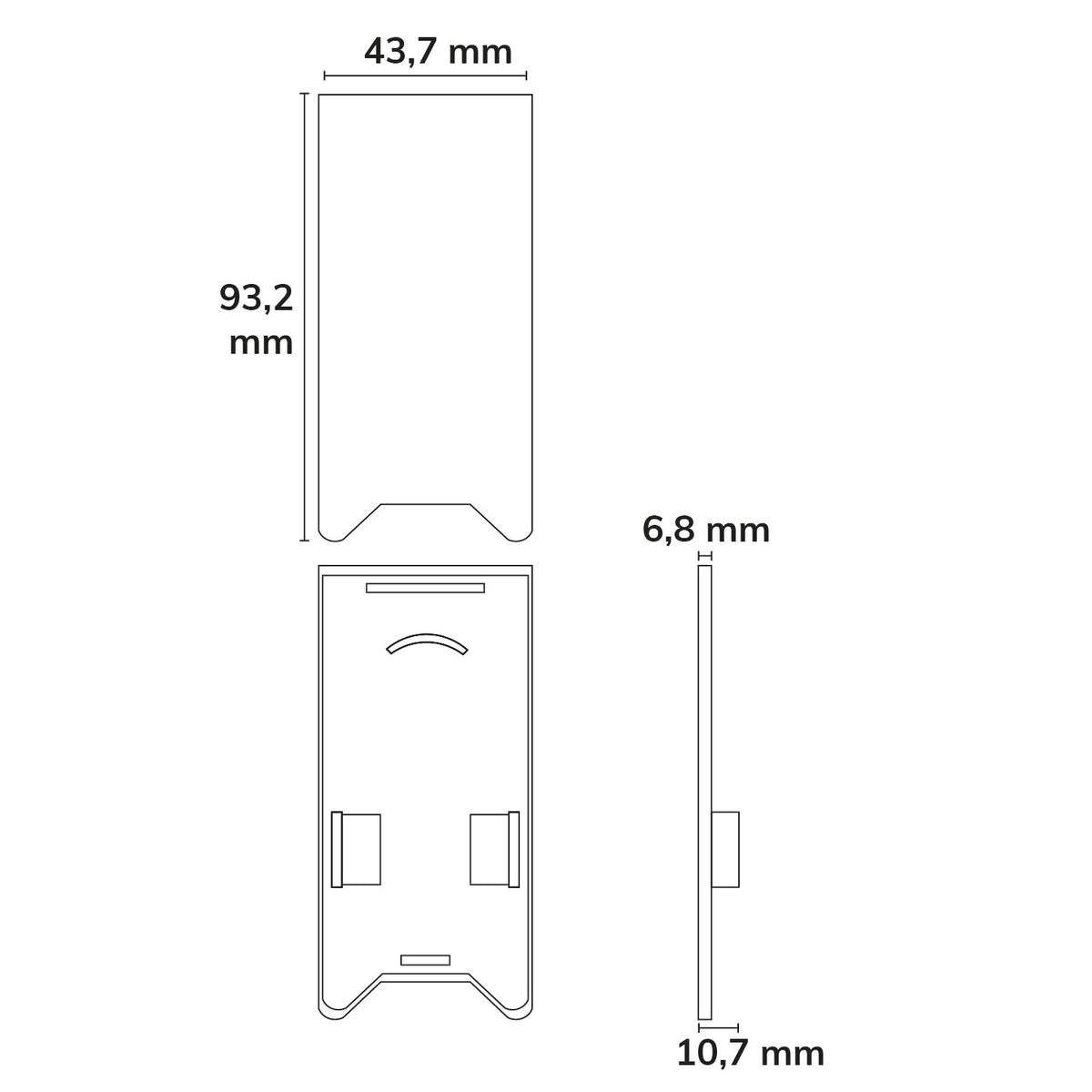 HALON | Profielaccessoire | Eindkap EC121 met lichtsluis | voor U-cover C68 | zwart | 2 stuks