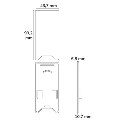 HALON | Profielaccessoire | Eindkap EC121 met lichtsluis | voor U-cover C68 | zwart | 2 stuks