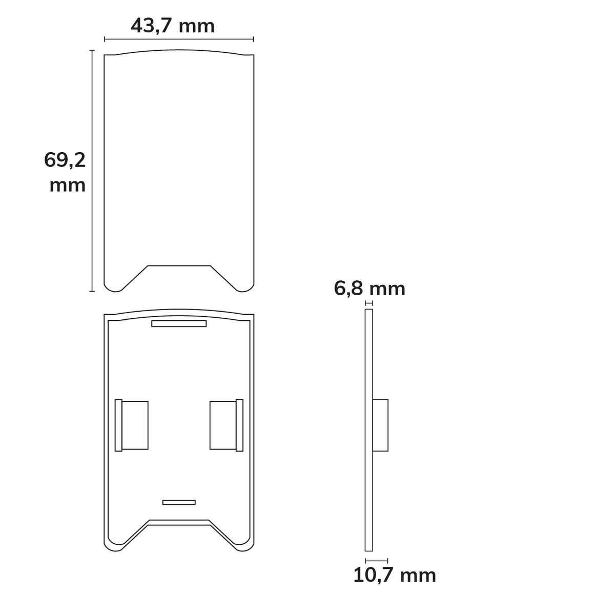 HALON | Profielaccessoire | Eindkap EC119 met lichtsluis | voor C29/C61 | wit | 2 stuks