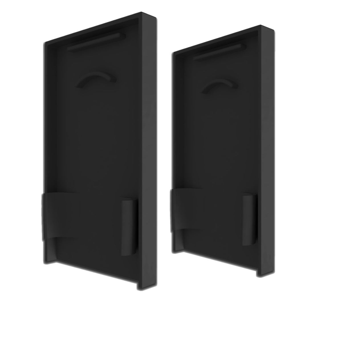 EC125 | Profielaccessoire | eindkap zwart met lichtvanger | LAMP30 V1 + V2 + C68 | 2 stuks