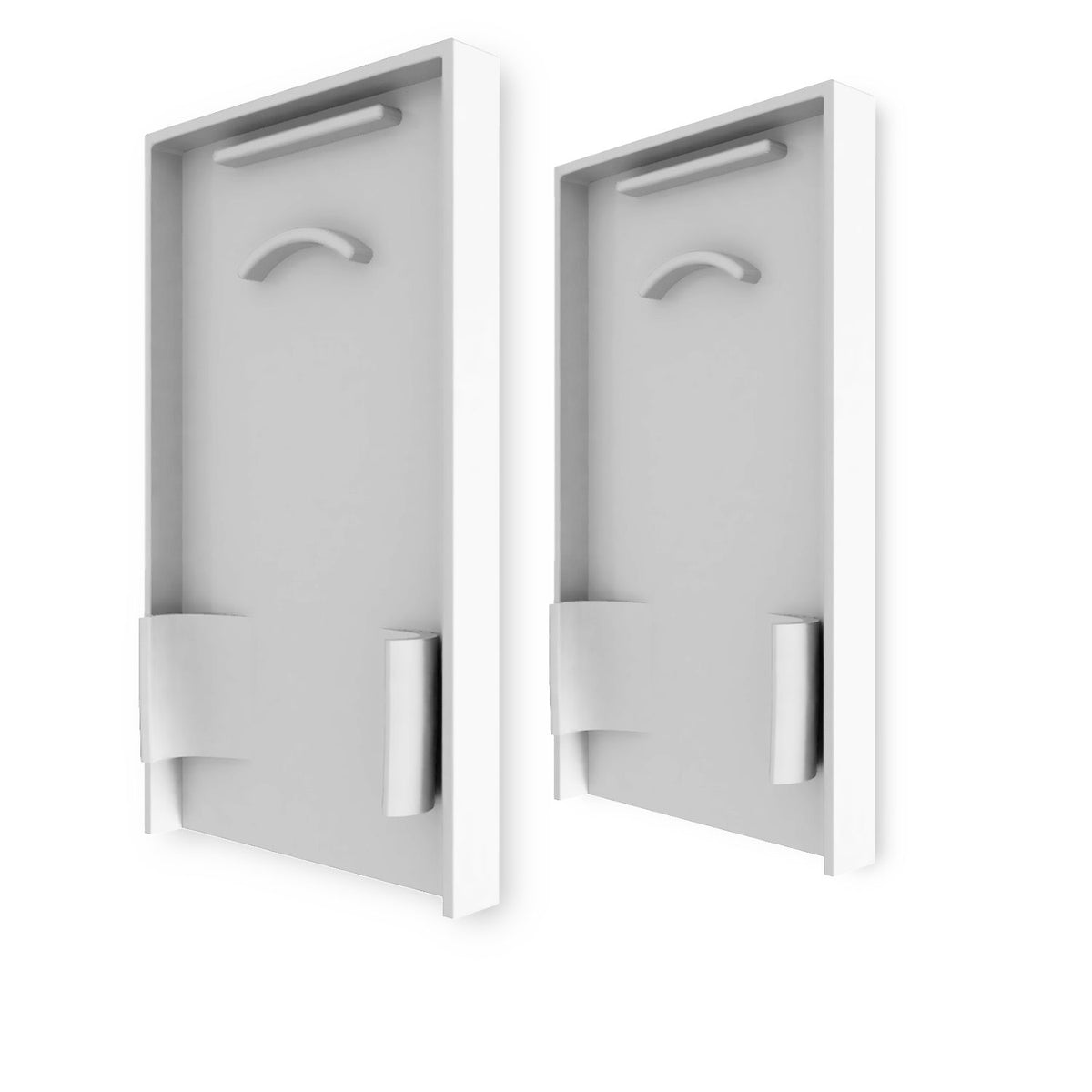 EC125 | Profielaccessoire | eindkap wit met lichtvanger | LAMP30 V1 + V2 + C68 | 2 stuks