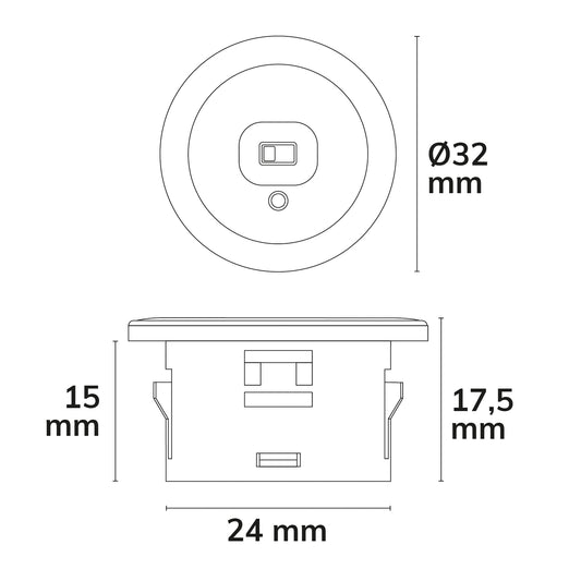 MiniAMP | Sensor | laser bewegingsmelder 20° | 12-24V | 1,5A