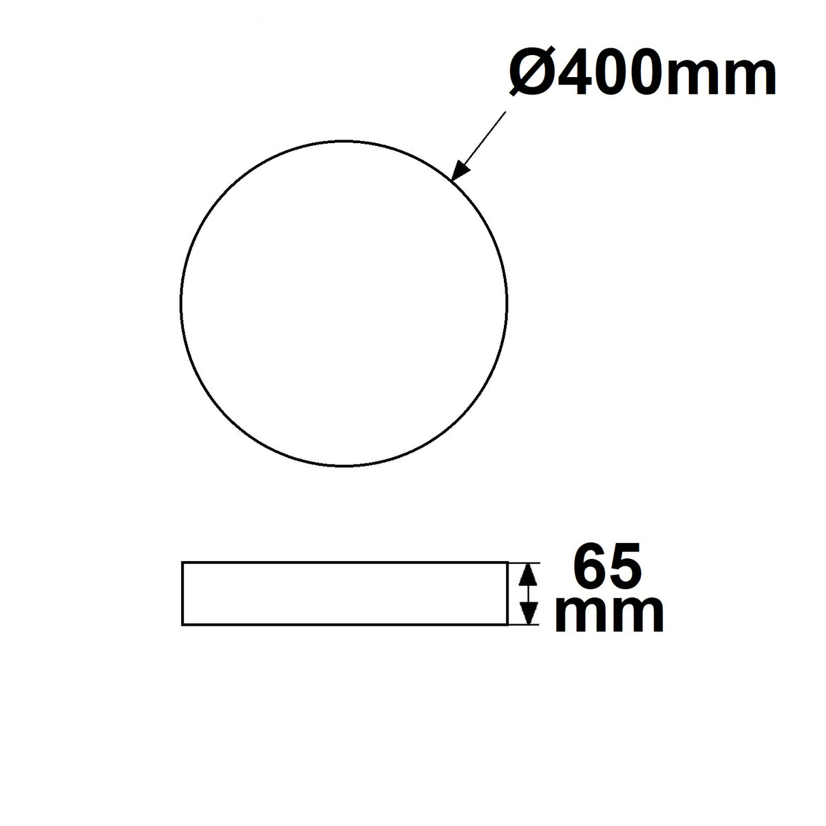 Plafondlamp | rond Ø400mm | UGR<19 | IP44 | CCT 2700/3000/4000K | DALI dimbaar | 30W