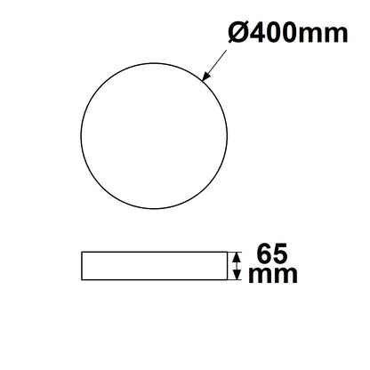 Plafondlamp | rond Ø400mm | UGR<19 | IP44 | CCT 2700/3000/4000K | DALI dimbaar | 30W