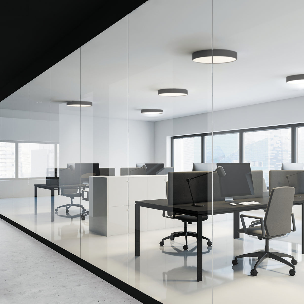 Plafondlamp | rond Ø400mm | UGR<19 | IP44 | CCT 2700/3000/4000K | DALI dimbaar | 30W