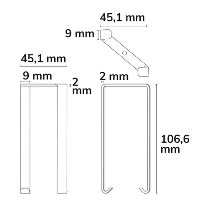 Z64 | Profielaccessoire | montagebeugel plafond | HALON | 2 stuks