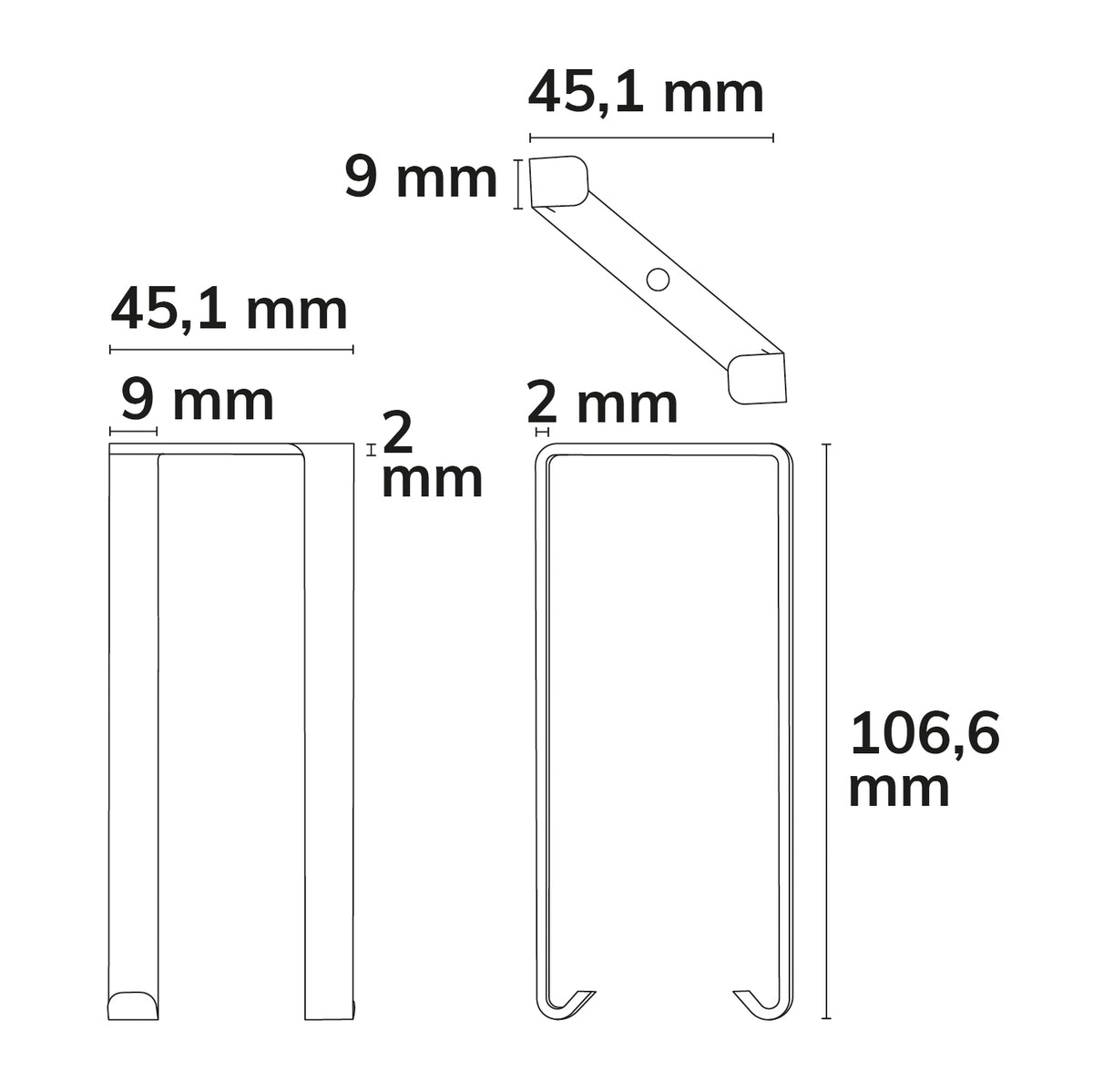 Z65 | Profielaccessoire | montagebeugel voor HALON met kabelophanging | 2 stuks