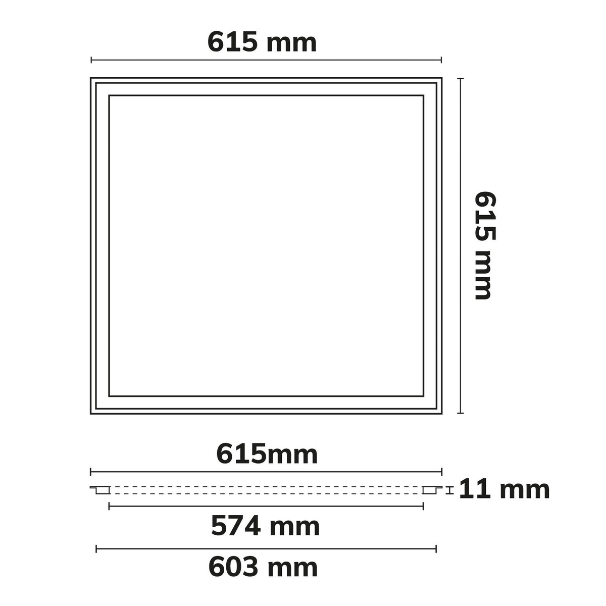 Frame 625 | LED Paneel | 62,5x62,5cm | RGB 3 kanalen | 30W | 24V