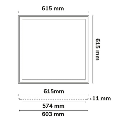 Frame 625 | LED Paneel | 62,5x62,5cm | RGB 3 kanalen | 30W | 24V