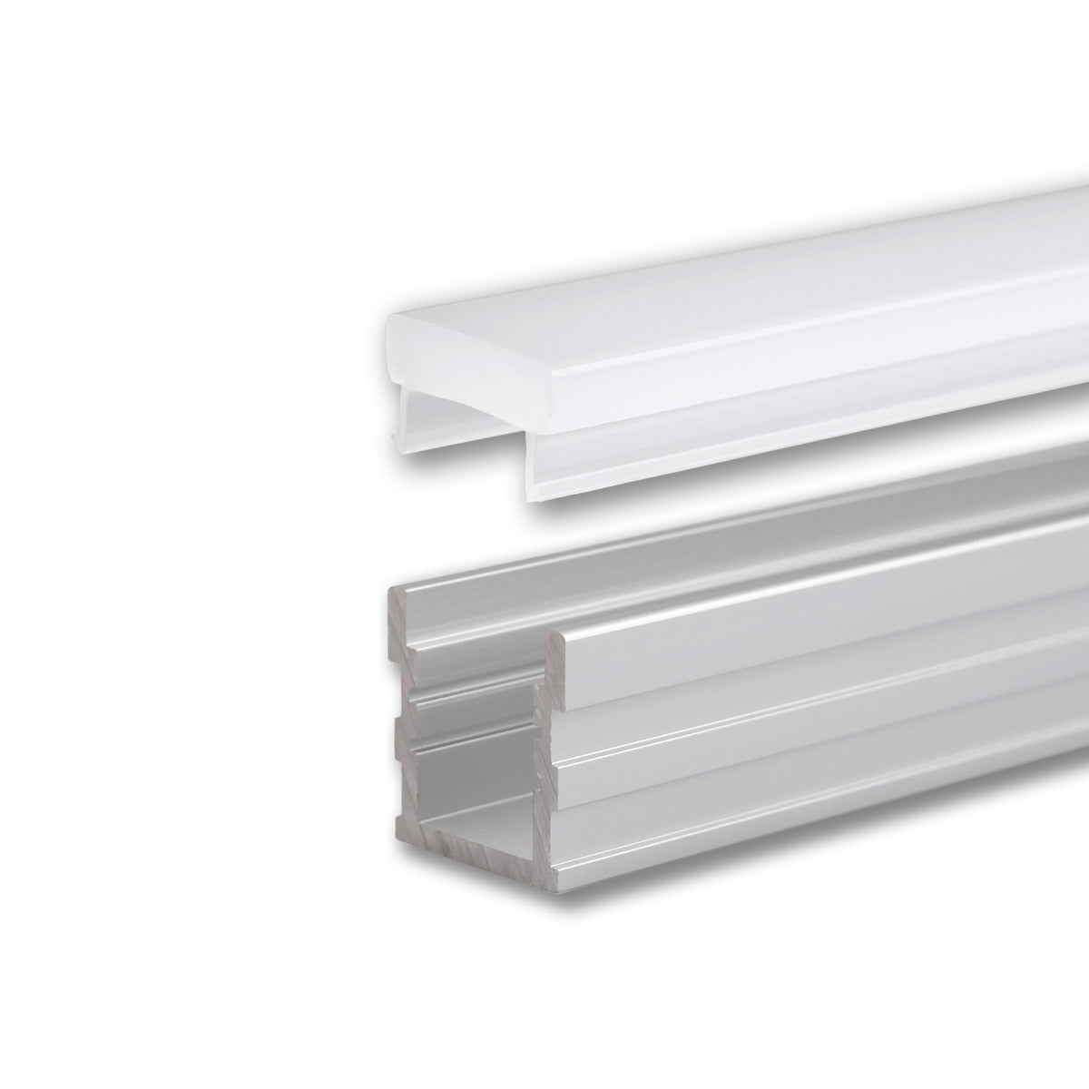 GROUND-OUT16 | Aluminium profiel | beloopbaar | geanodiseerd | incl. opaal afdekking | 200cm