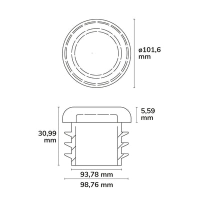 HE75/HE115 | Straatarmatuur accessoire | Afdichtkap mastadapter