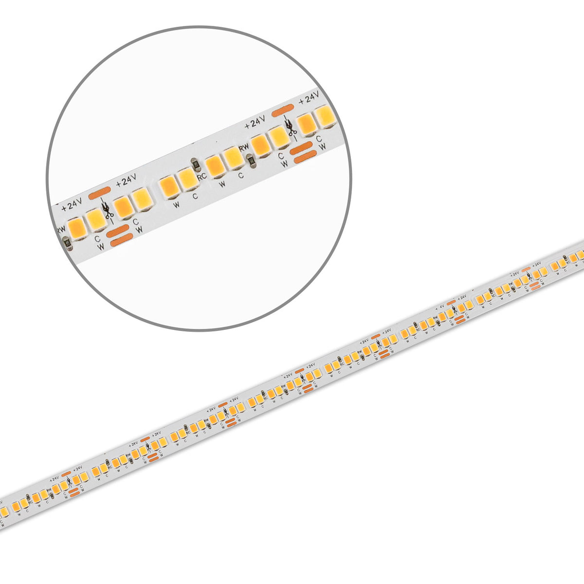CRI918/940 CCT | LED-strip | 10m | 1800-4000K | 6W+6W | 24V | IP20