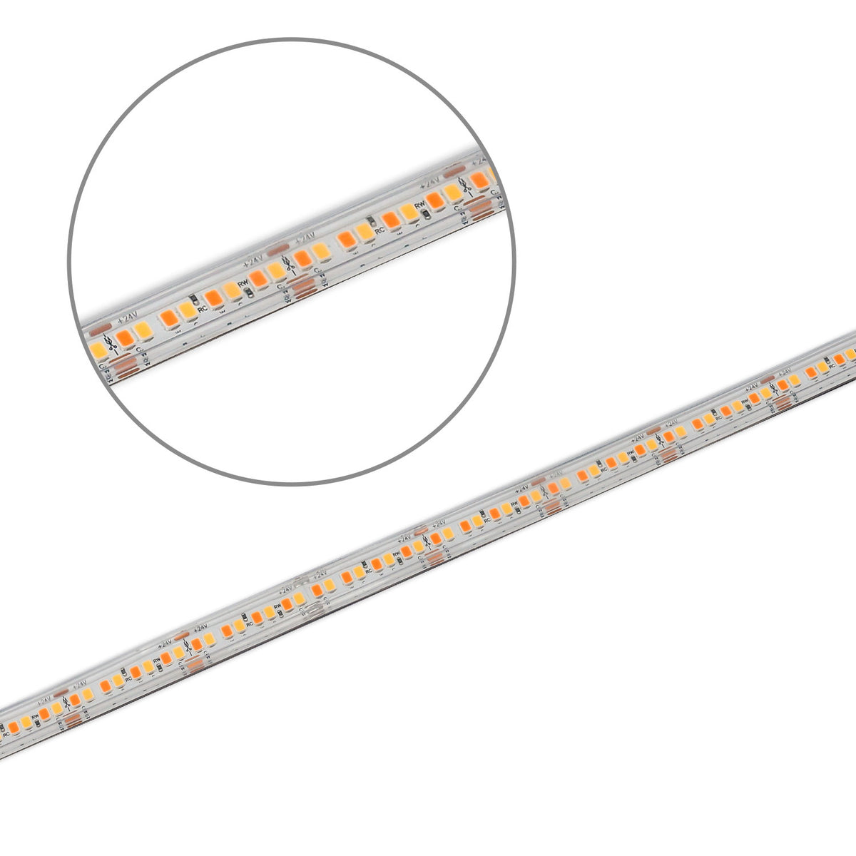 CRI918/940 CCT | LED-strip | 10m | 1800-4000K | 6W+6W | 24V | IP67
