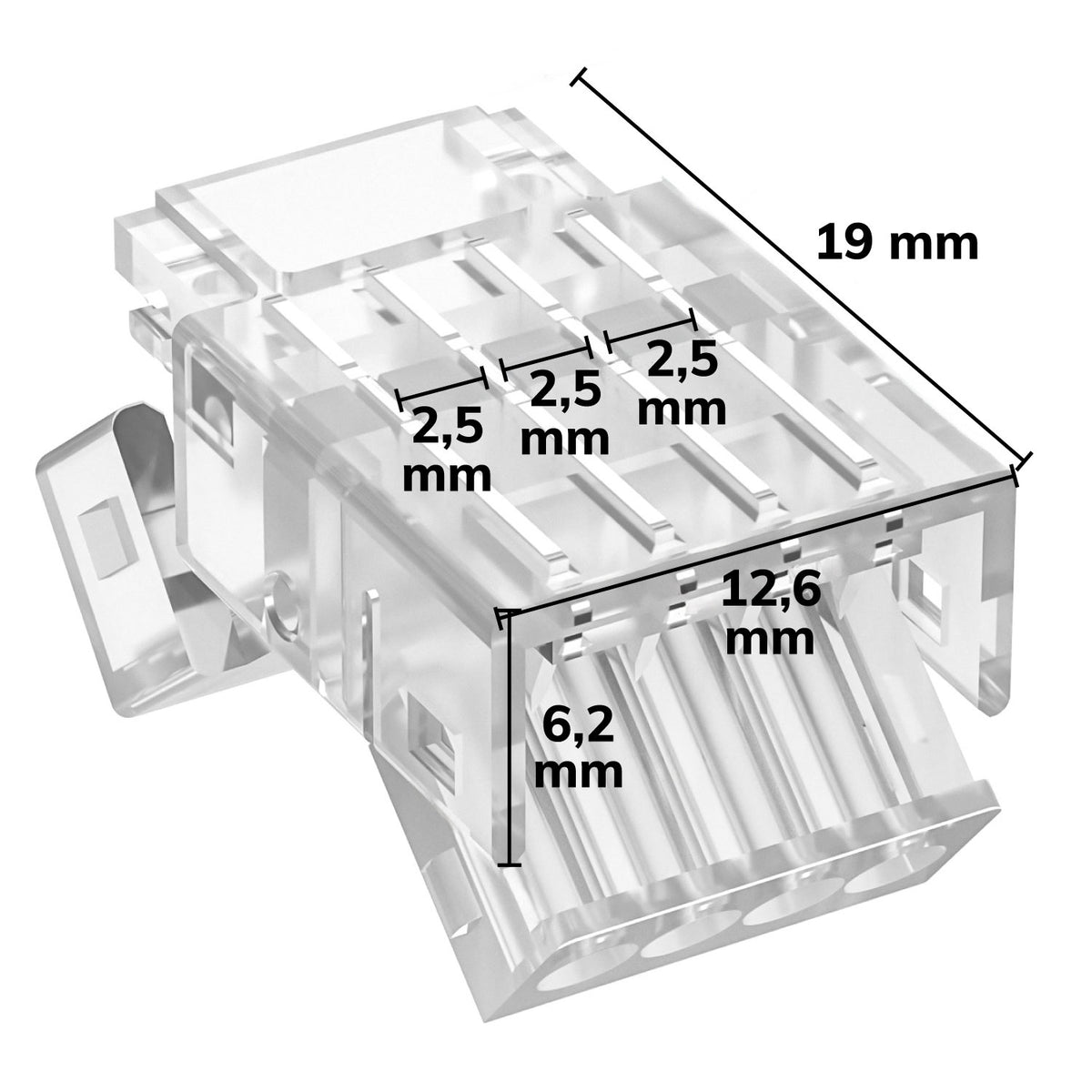 K3-410 | Connector | voor 4-polige LED-strip 10mm | IP20 | max. 5A