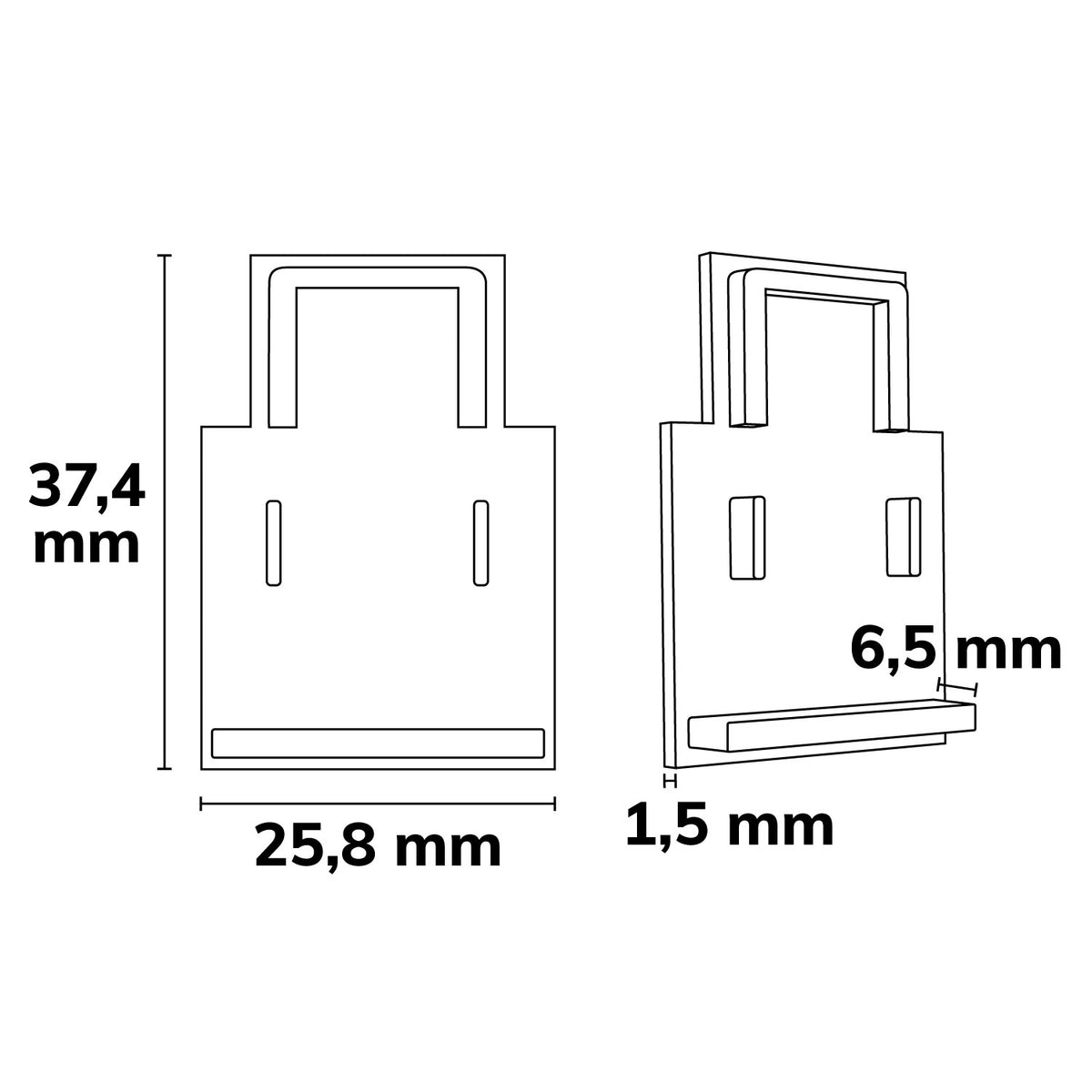 Track48 | Railaccessoire | eindkap buiten | rail flat | zwart | 2 stuks