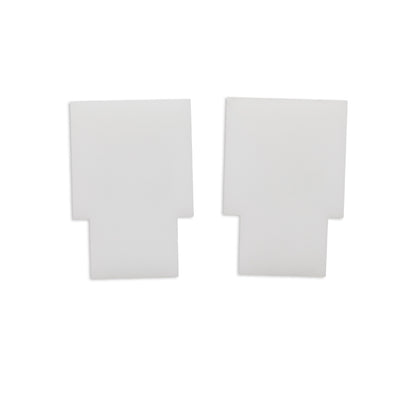 Track48 | Railaccessoire | eindkap buiten | rail flat | wit | 2 stuks