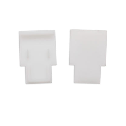 Track48 | Railaccessoire | eindkap buiten | rail flat | wit | 2 stuks