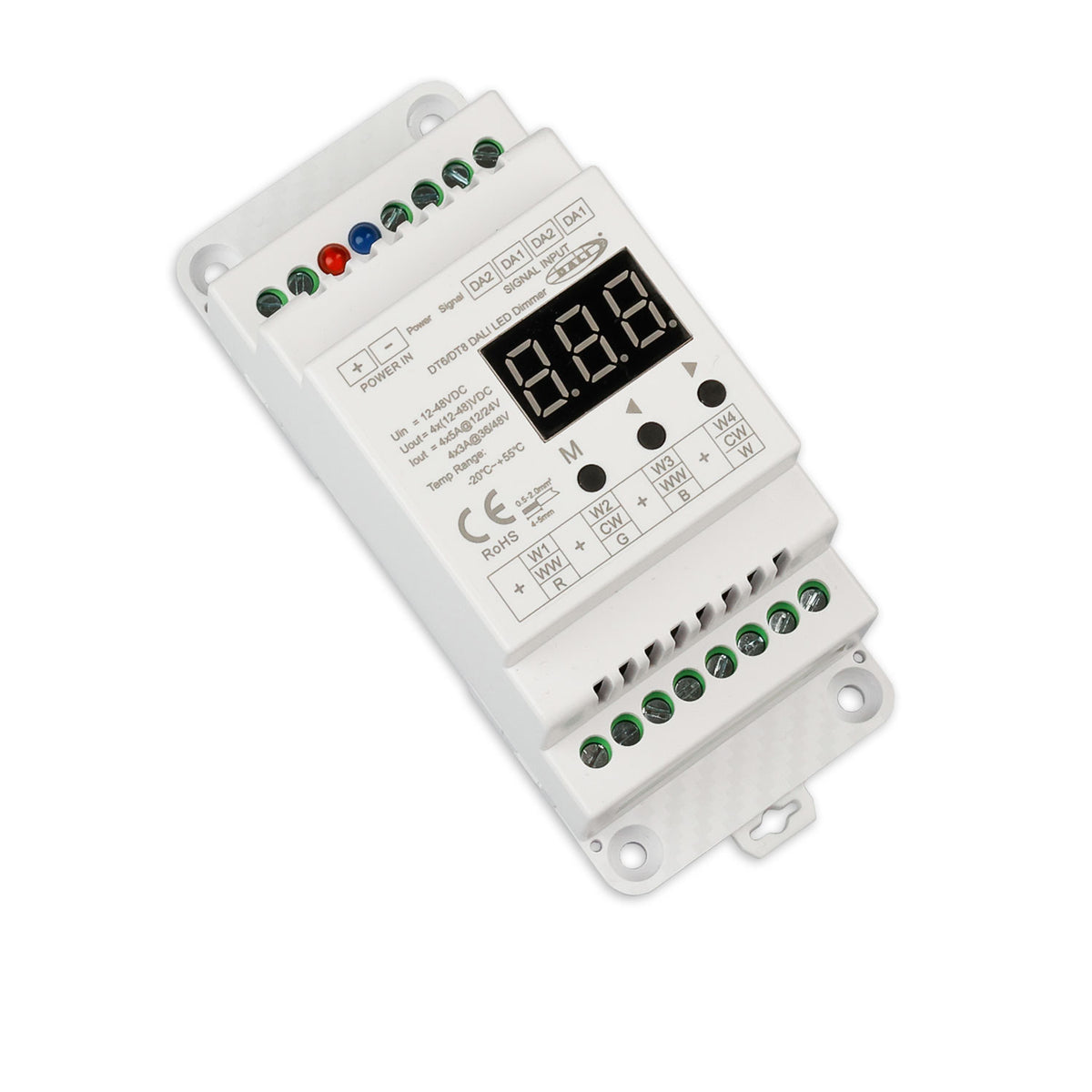 DALI-2 DT6/DT8 | Dimmer | DIN-rail | Multi-PWM | 4-kanaals | 12-48V