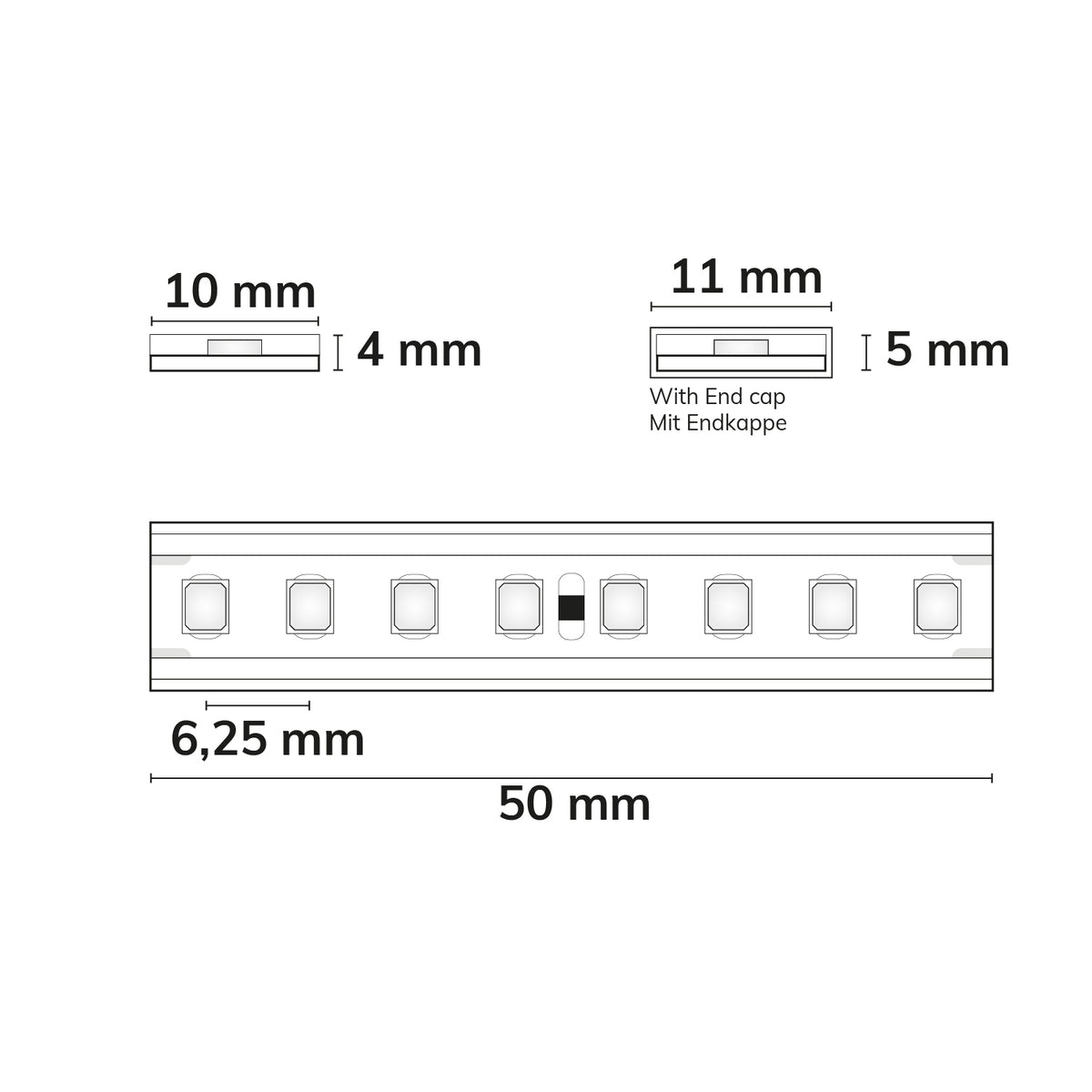 AQUA930 Linear | LED-strip | 5m | 3000K | 12W/m | 24V | IP68