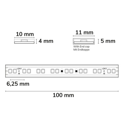 AQUA918/940 Linear CCT | LED-strip | 5m | 1800-4000K | 7W+7W | 24V | IP68