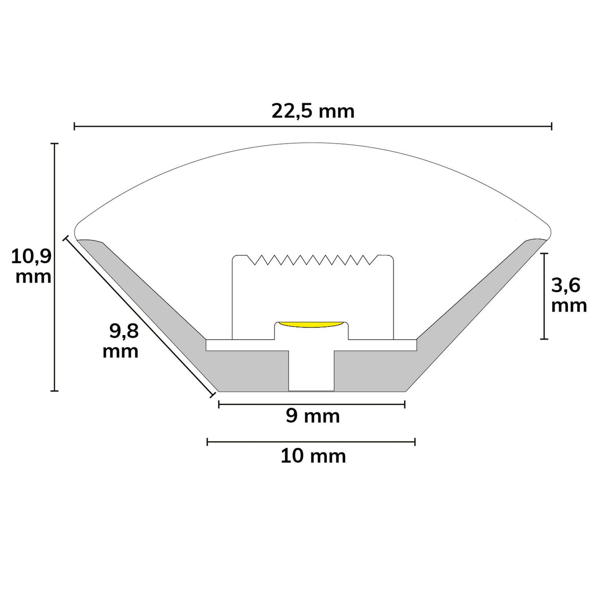 NEON927 CORNER | LED-strip | B22H11 | 5m | 2700K | 12W/m | 24V | CRI90