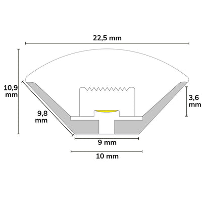 NEON930 CORNER | LED-strip | B22H11 | 5m | 3000K | 12W/m | 24V | CRI90
