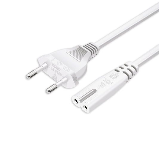 MiniAMP | Kabel | Netsnoer met Euro stekker | 2x0,75mm² | wit