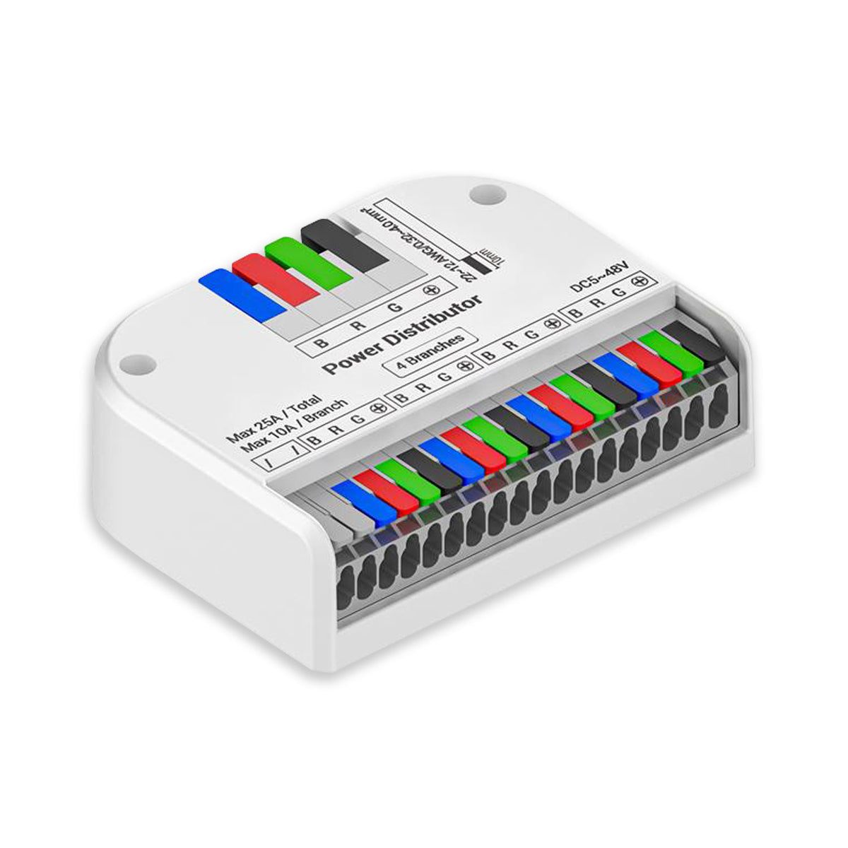 PowerSplitter | Connector | 4-polig x 4 | 5-48V | max. 25A | wit