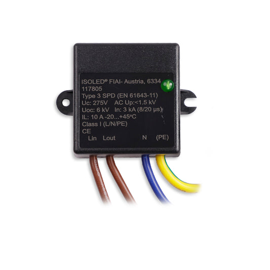 Installatiemateriaal | Overspanningsbeveiliging type 3 | 10A | EMC-X2 filter | klasse I