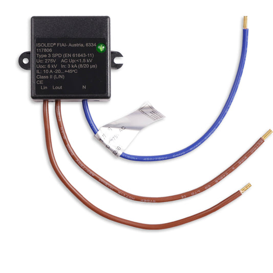 Installatiemateriaal | Overspanningsbeveiliging type 3 | 10A | EMC-X2 filter | klasse II