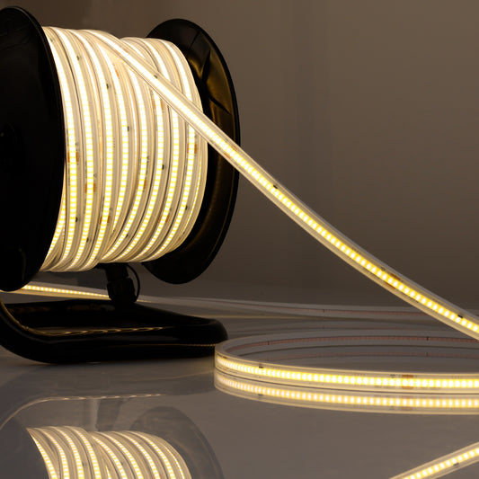 COB | LED-strip | 230V | 15m kabelhaspel | 12W/m | CRI80 | IP67