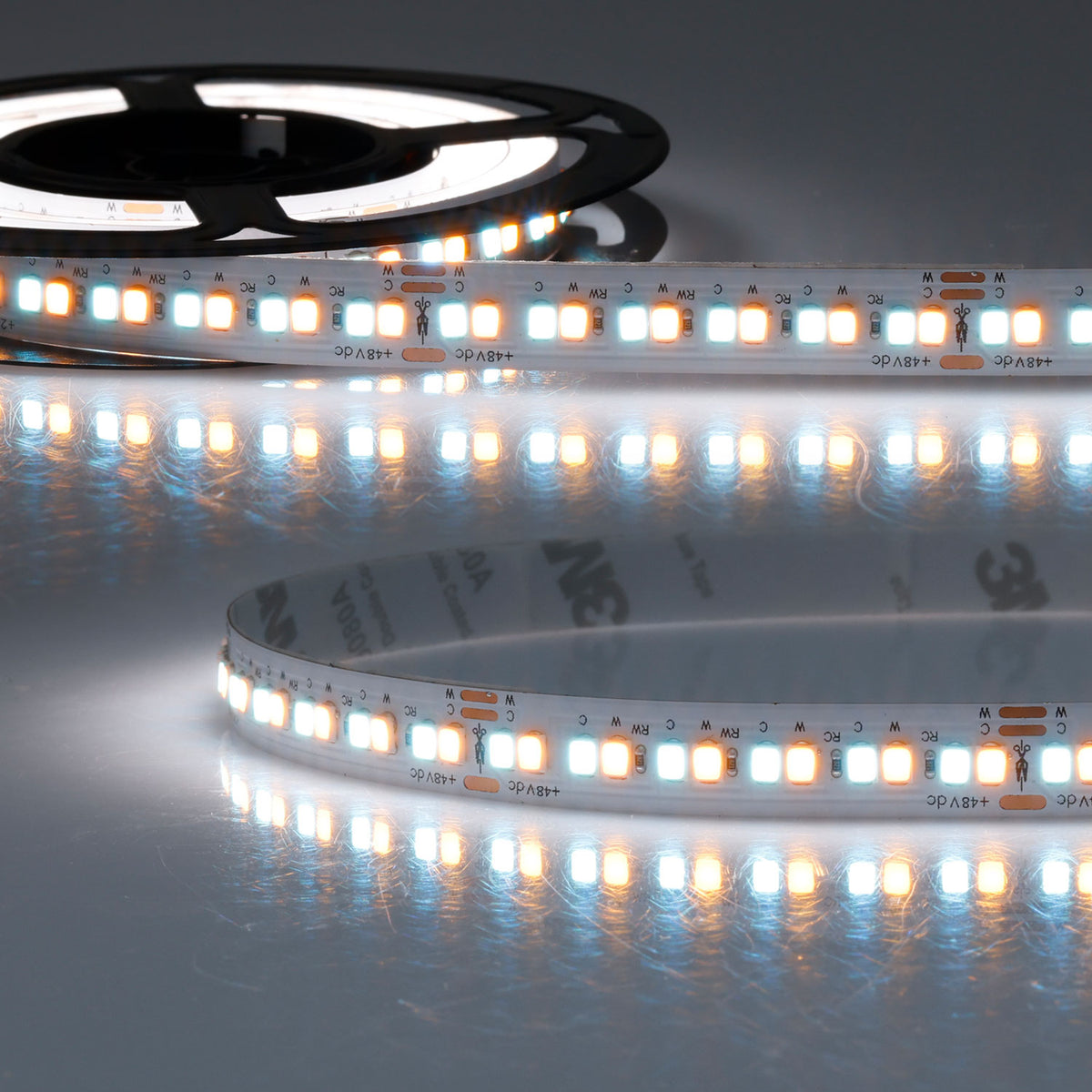 CCC Amber+SkyBlue | LED-strip | 5m | 10W+10W | 48V | IP20