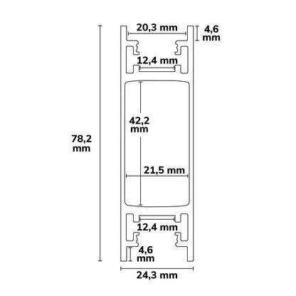Versa12 | Aluminium profiel | wandprofiel Up&Down | 12mm strips | zwart | 200cm