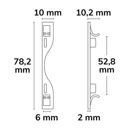 Versa8 Flat | Profielaccessoire | Eindkap | 2 stuks | wit