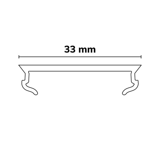 COVER70 | Profielaccessoire | Afdekking frosted | voor profiel 33x33