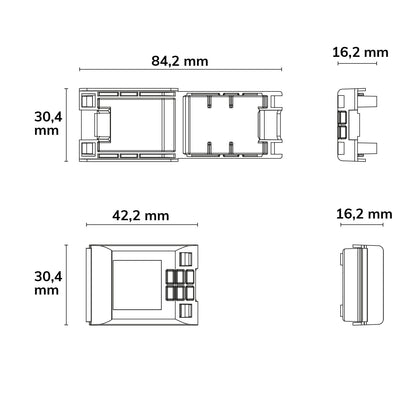 Installatiemateriaal | Gelbox voor 2-hendelklem | 4 stuks | IP68 | tot 4mm²
