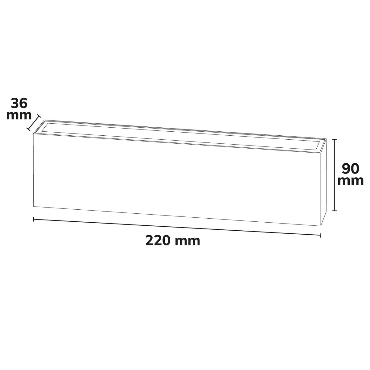 Buitenwandlamp | Up&Down | antraciet | 10W | ColorSwitch 3000/3500/4000K | IP65 | DALI DT6