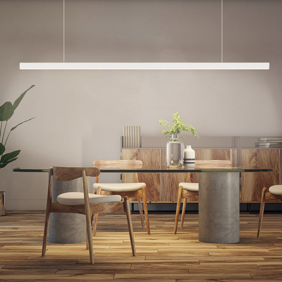 PROLAMP 40IDhs | Lineaire armatuur | hangend | wit | 75W | CCT+2700K | 1500mm | Zigbee