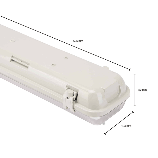 Portiaro | TL-armatuur | 60cm | G13 | 2 TL-buizen | IP65