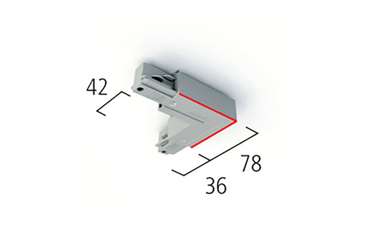 MacBright EUTRAC 3F Hoekstuk 90gr Buiten
