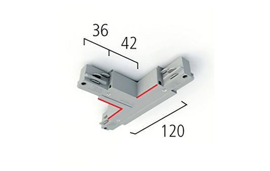 MacBright EUTRAC 3F T-Stuk Rechts Binnen