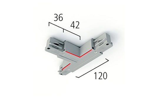 MacBright EUTRAC 3F T-Stuk Links Binnen