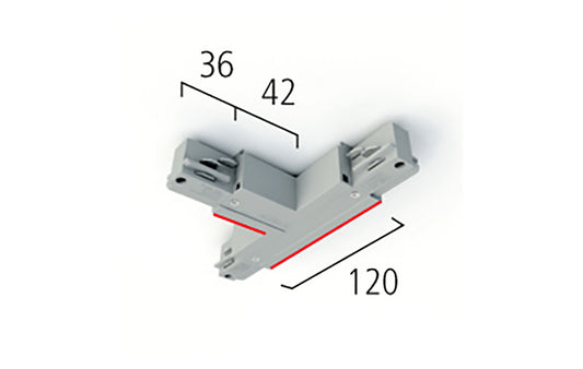 MacBright EUTRAC 3F T-Stuk Rechts Buiten