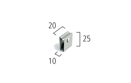 MacBright EUTRAC 3F Montage Inbouwclip tbv Snelspanner Staal (6st)