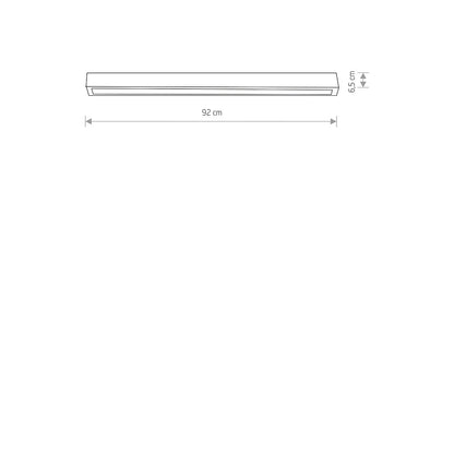 STRAIGHT LED plafondlamp technische tekening met afmetingen