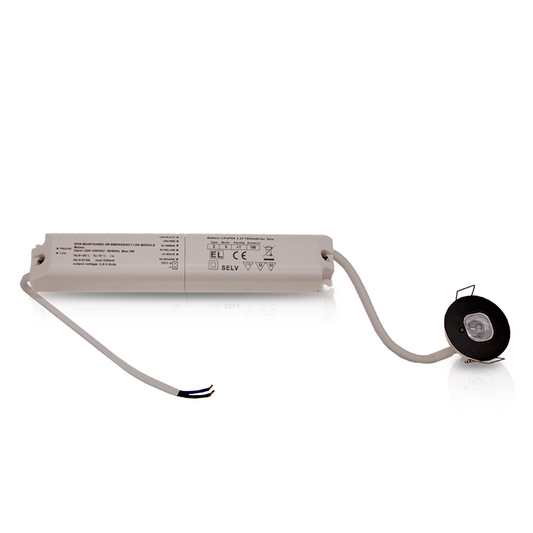 Noodverlichting | Inbouwspot | 1W | Zwart